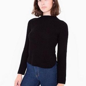 American Apparel Aslan Cropped Mock Neck Sweater